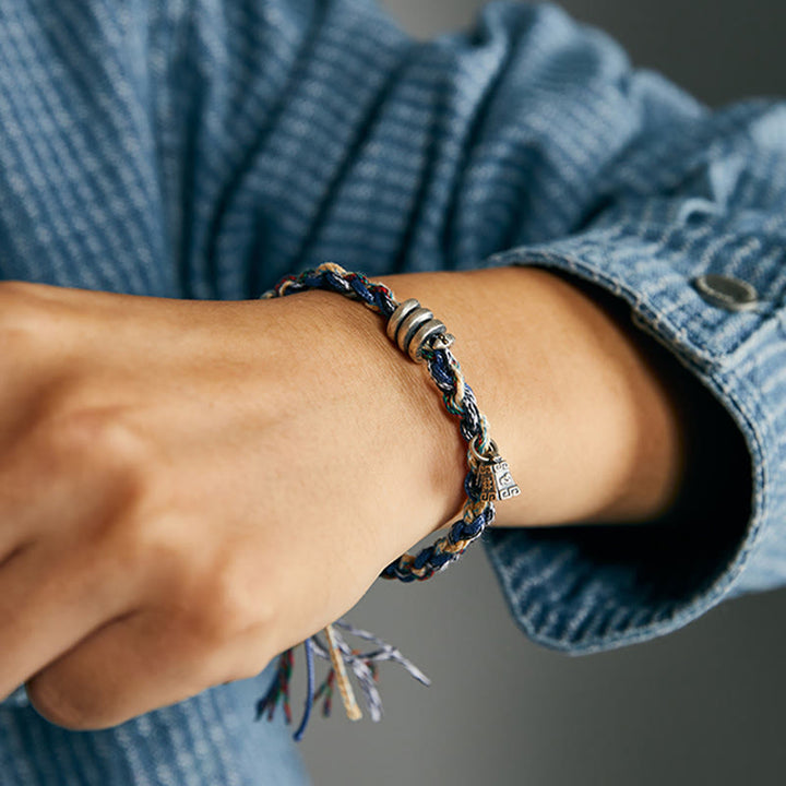 Braccialetto di benedizione fatto a mano con ciondolo a forma di bilancia in argento sterling 925 Buddha Stones - image 7