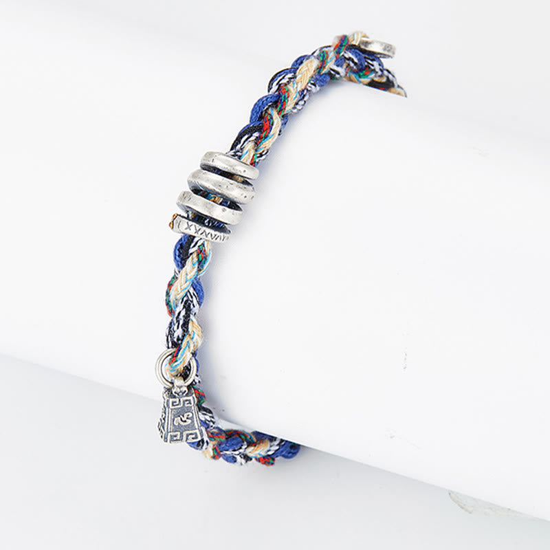 Braccialetto di benedizione fatto a mano con ciondolo a forma di bilancia in argento sterling 925 Buddha Stones