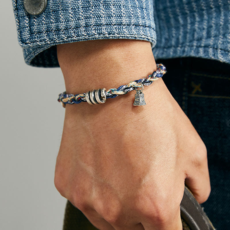 Braccialetto di benedizione fatto a mano con ciondolo a forma di bilancia in argento sterling 925 Buddha Stones - image 4