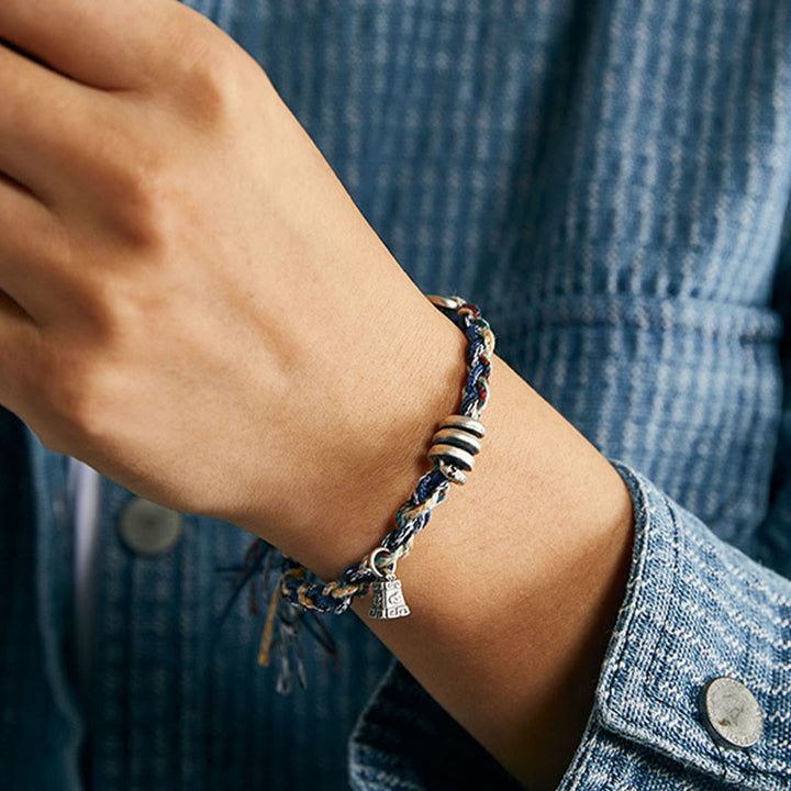 Braccialetto di benedizione fatto a mano con ciondolo a forma di bilancia in argento sterling 925 Buddha Stones - image 8