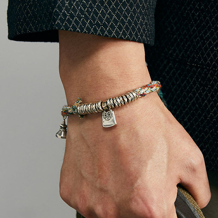 Braccialetto Buddha Stones in argento sterling 925 fatto a mano con protezione a più fili - image 4