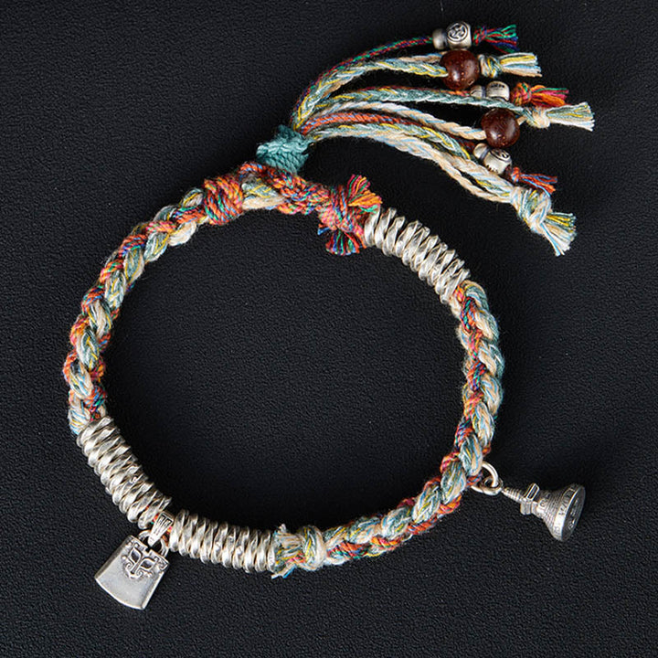 Braccialetto Buddha Stones in argento sterling 925 fatto a mano con protezione a più fili - image 1