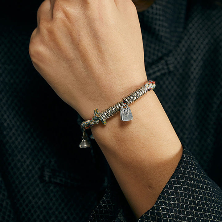 Braccialetto Buddha Stones in argento sterling 925 fatto a mano con protezione a più fili - image 10