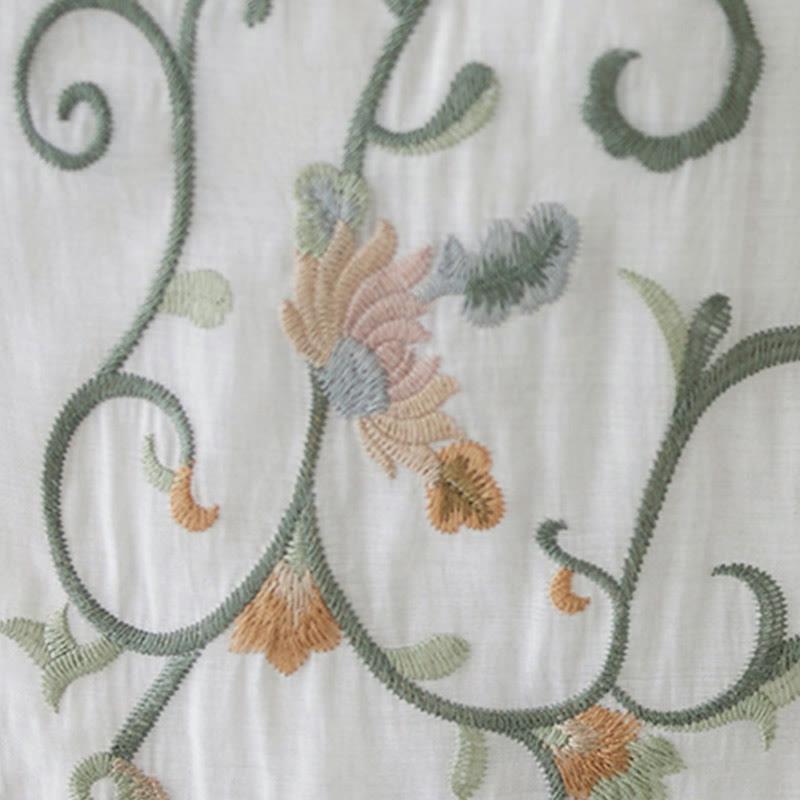 Set di 2 magliette a maniche corte con ricamo floreale Buddha Stones , pantaloni a gamba larga - image 18