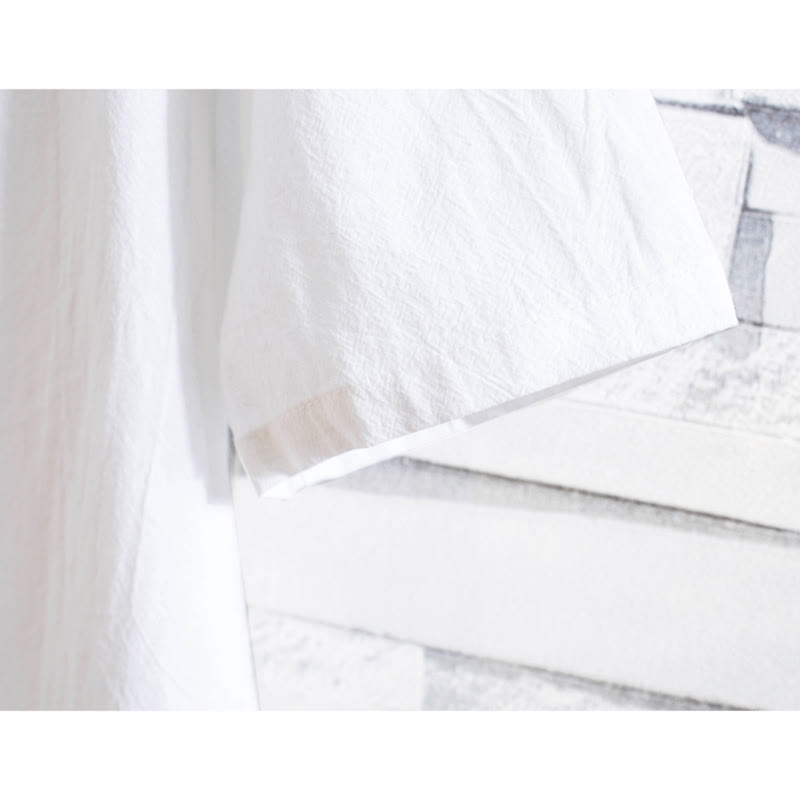 Set da uomo Buddha Stones, 2 pezzi, tinta unita, in cotone, con bottoni, maglietta a maniche corte e pantaloni - image 6