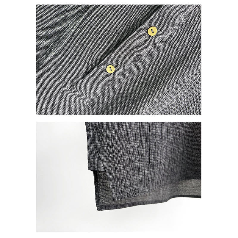 Camicia a maniche corte con bottoni Buddha Stones - image 5