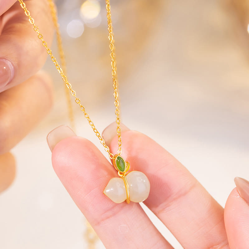 Collana con ciondolo in giada Hetian, Buddha Stones - image 3