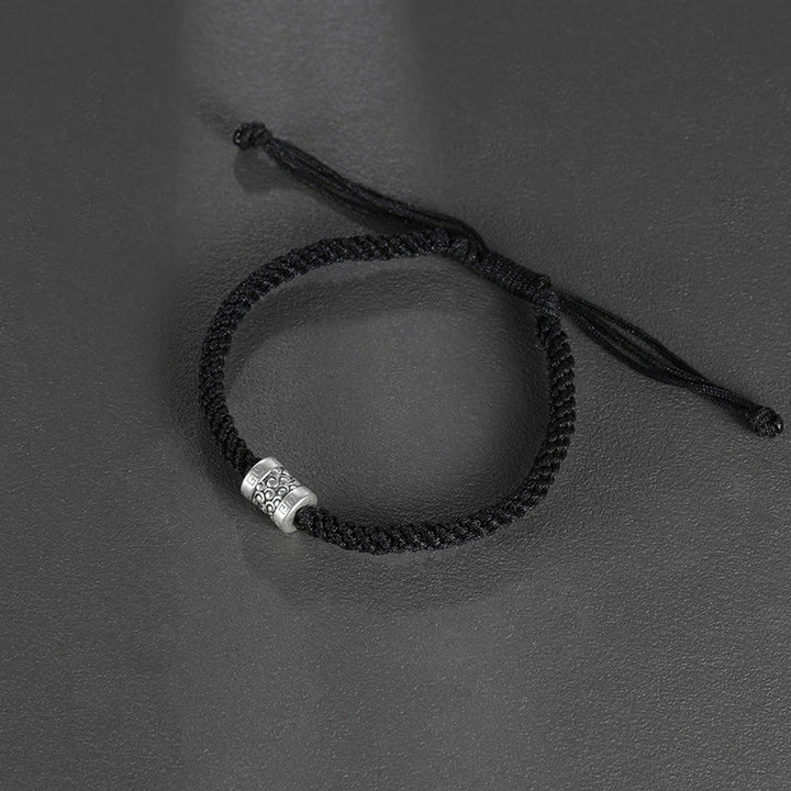 Bracciale Buddha Stones 999 Sterling Silver Red String Lucky Cloud Strength