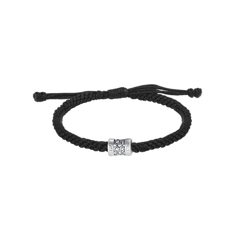 Bracciale Buddha Stones 999 Sterling Silver Red String Lucky Cloud Strength