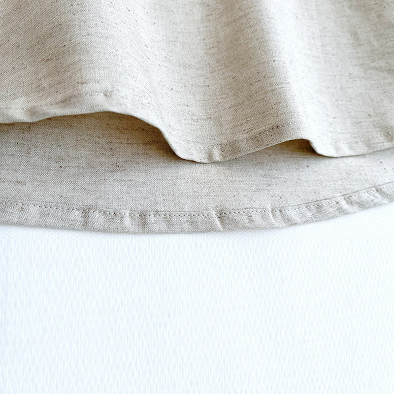 Camicia in lino a maniche corte con bottoni da uomo, tinta unita , Buddha Stones - image 14