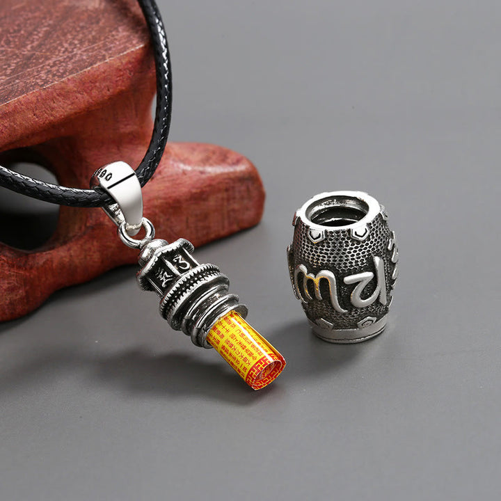 Collana con ciondolo in rame con Buddha Stones Om Mani Padme Hum e creatività - image 4
