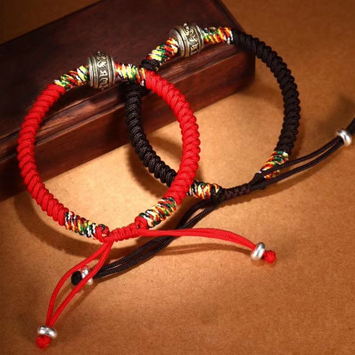 Braccialetto della fede con nodo di King Kong in argento sterling 925 con Buddha Stones Om Mani Padme Hum - image 18