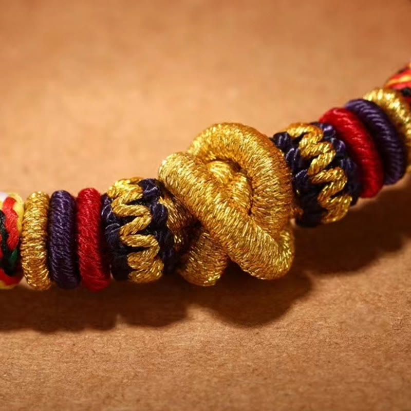 Braccialetto della fede con nodo di King Kong in argento sterling 925 con Buddha Stones Om Mani Padme Hum - image 10