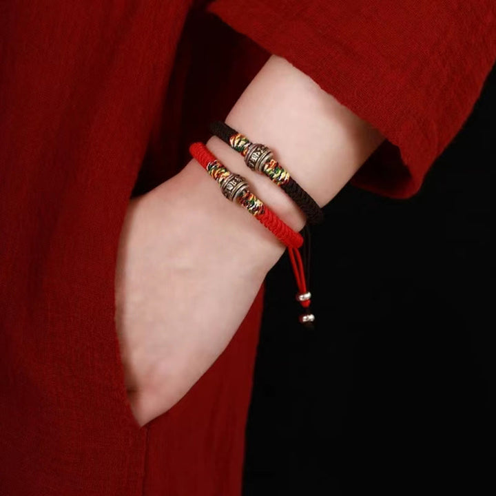 Braccialetto della fede con nodo di King Kong in argento sterling 925 con Buddha Stones Om Mani Padme Hum - image 16