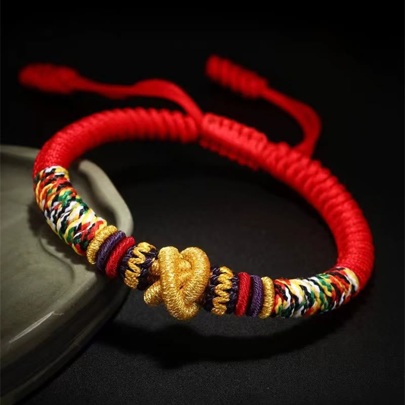 Braccialetto della fede con nodo di King Kong in argento sterling 925 con Buddha Stones Om Mani Padme Hum