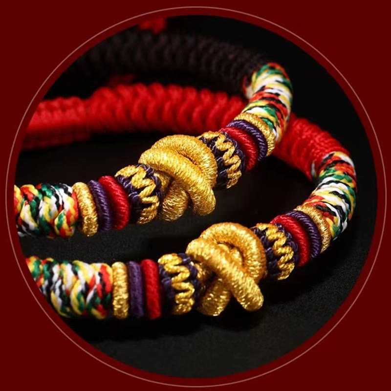 Braccialetto della fede con nodo di King Kong in argento sterling 925 con Buddha Stones Om Mani Padme Hum