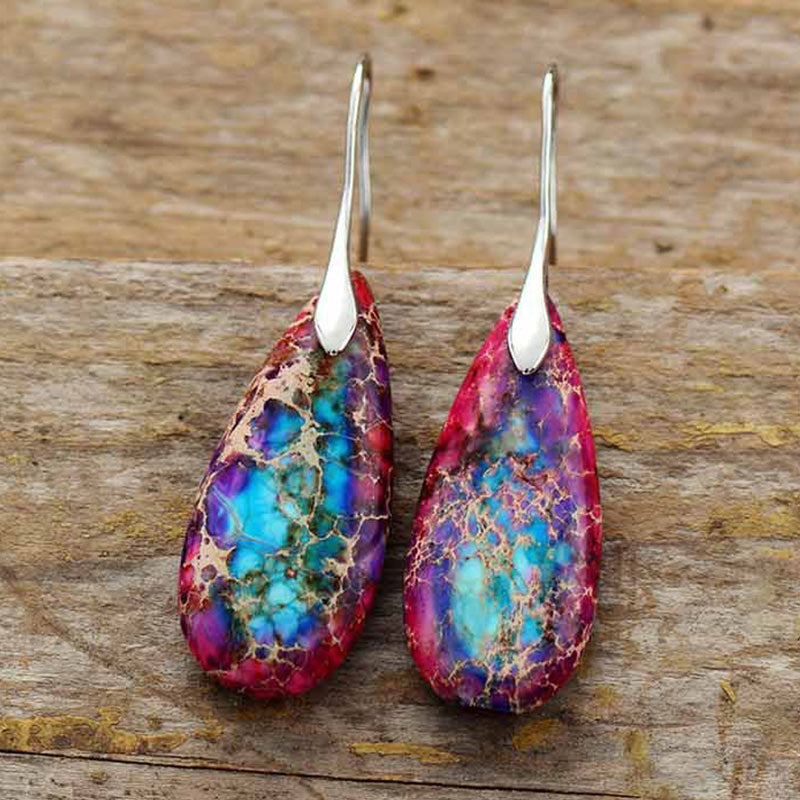 Orecchini di felicità in cristallo di pietra dell'imperatore Buddha Stones - image 5