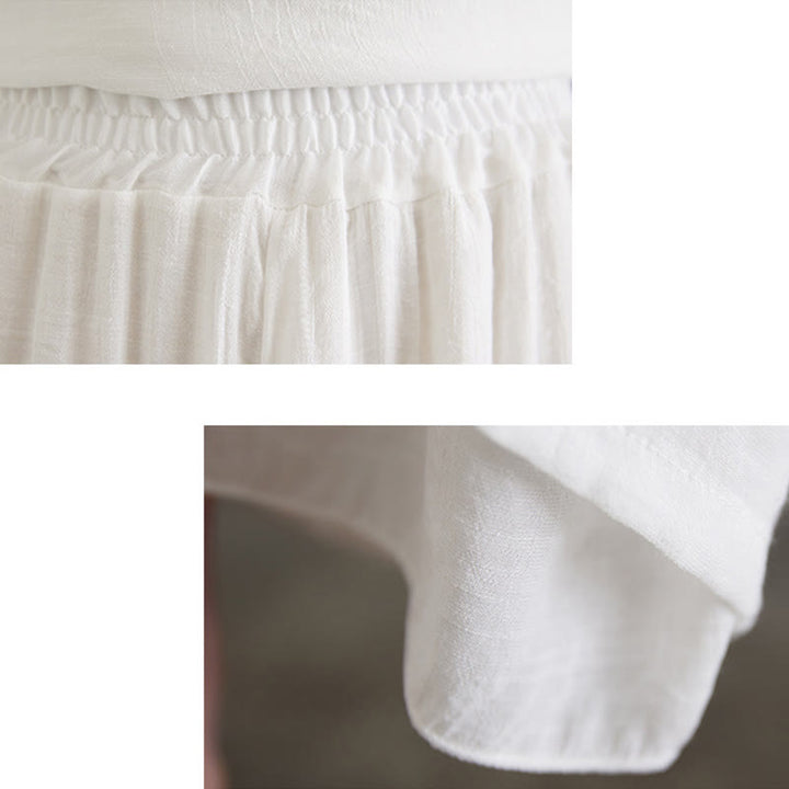 Buddha Stones 2 pezzi camicia a maniche lunghe con bottoni a rana pantaloni larghi abbigliamento in cotone e lino per meditazione - image 12