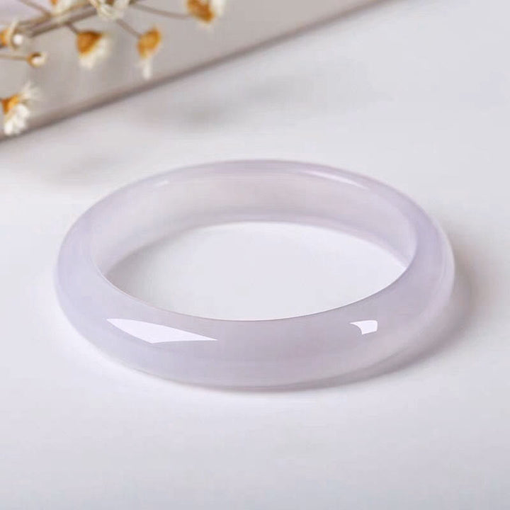 Braccialetto di protezione lenitiva in giada viola naturale Buddha Stones