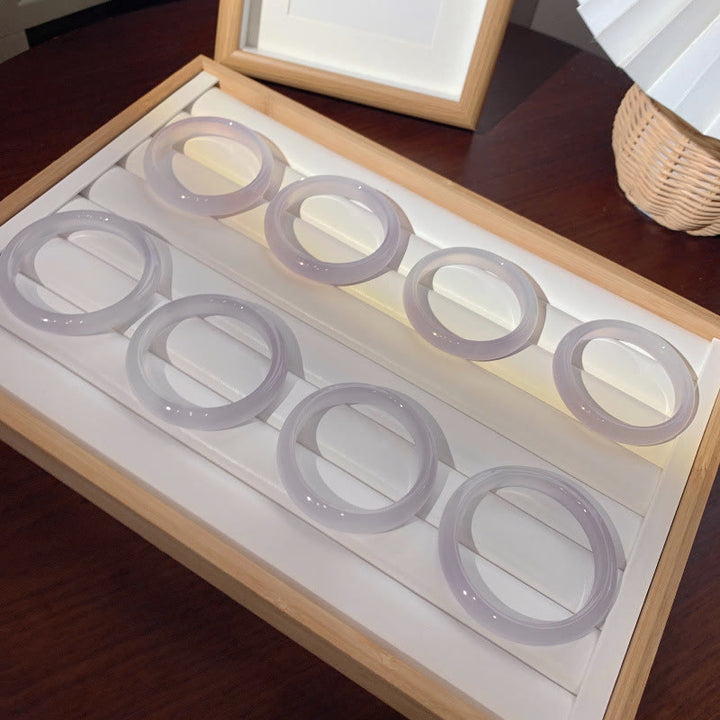 Braccialetto con energia positiva in calcedonio naturale Buddha Stones - image 10