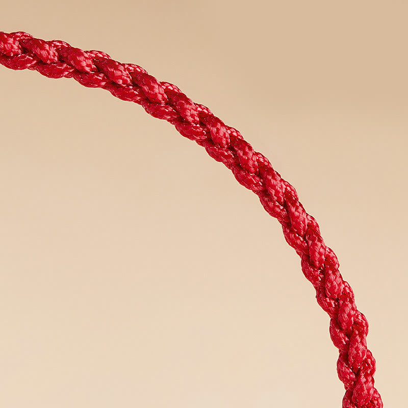 Bracciale intrecciato con perline di giada rotonde fatte a mano con Buddha Stones e portafortuna