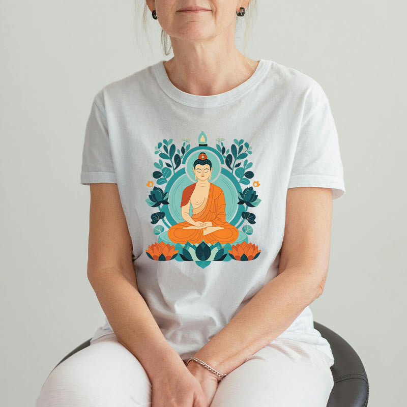 Maglietta Buddha Stones Lotus Buddha Meditazione Tee - image 4