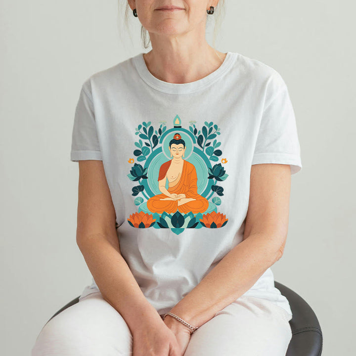 Maglietta Buddha Stones Lotus Buddha Meditazione Tee - image 4