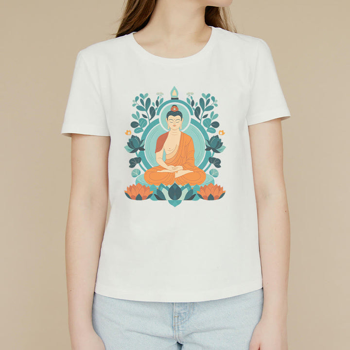 Maglietta Buddha Stones Lotus Buddha Meditazione Tee - image 3