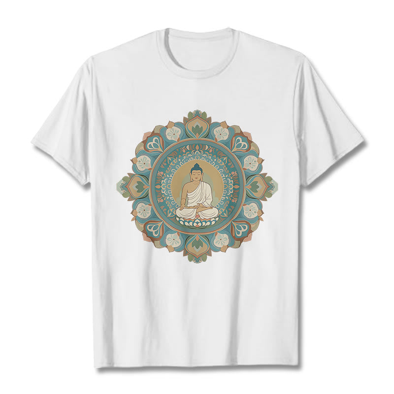 Maglietta Buddha Stones Mandala Flower Buddha Tee - Bianco - 2XL - image 2