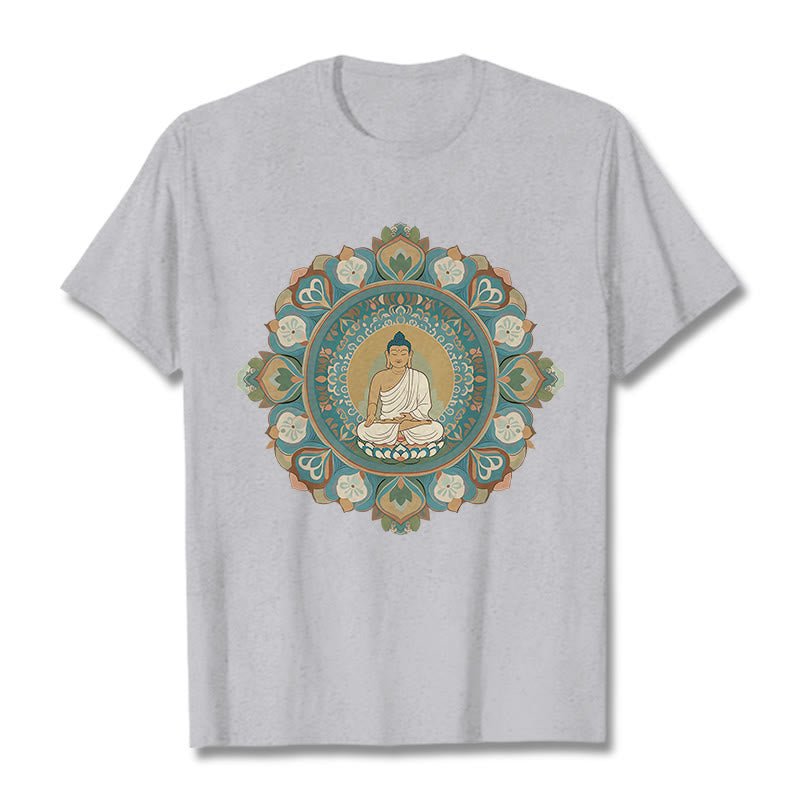 Maglietta Buddha Stones Mandala Flower Buddha Tee - Grigio chiaro - 2XL - image 18