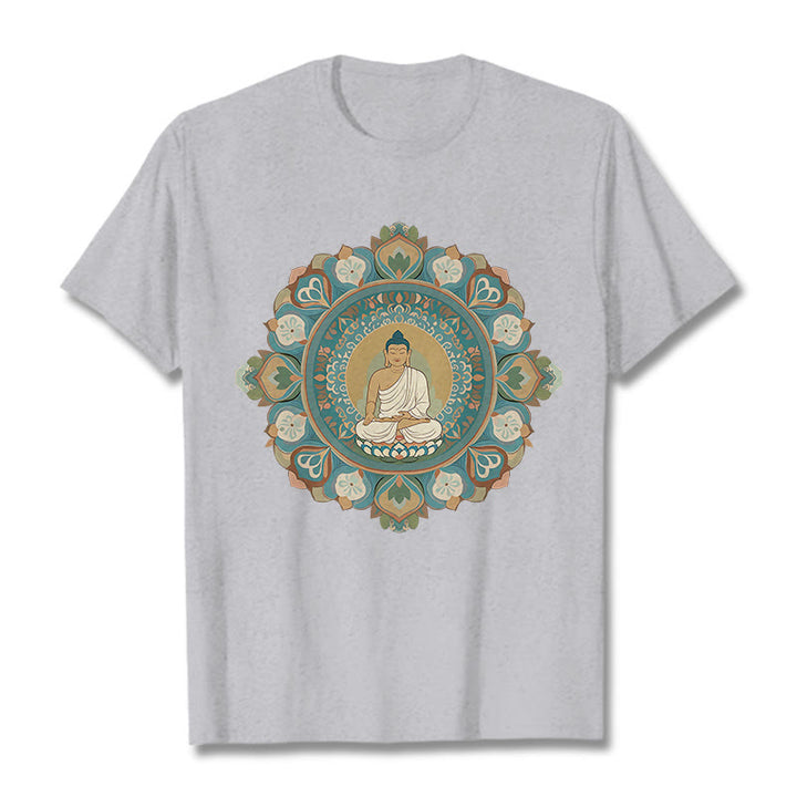 Maglietta Buddha Stones Mandala Flower Buddha Tee - Grigio chiaro - 2XL - image 18