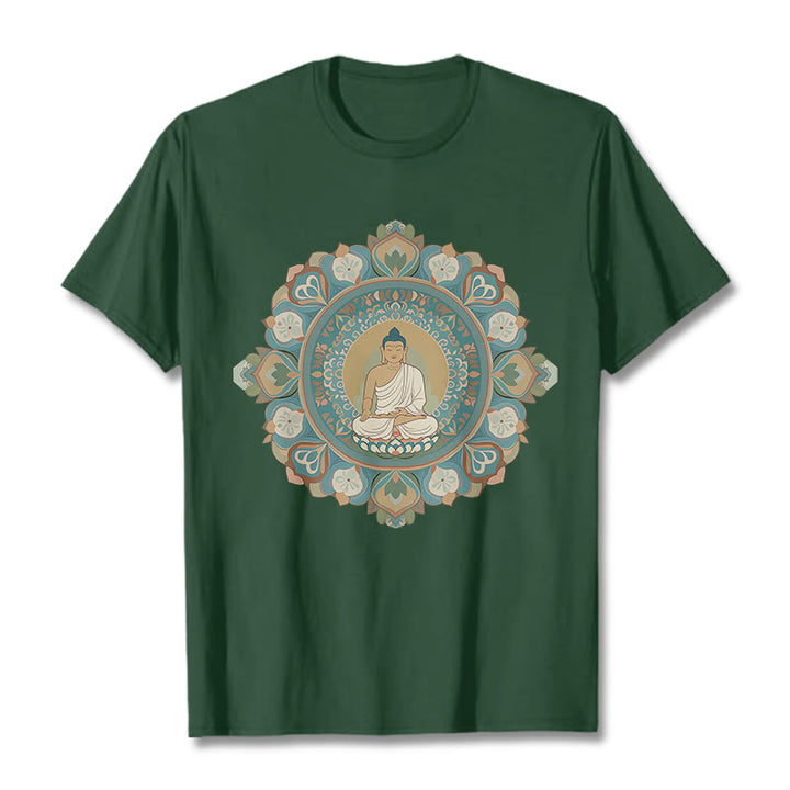 Maglietta Buddha Stones Mandala Flower Buddha Tee - Verde foresta - 2XL - image 12