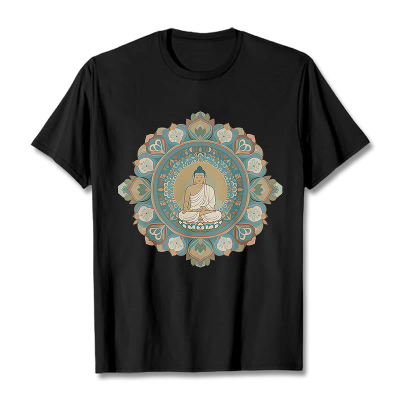 Maglietta Buddha Stones Mandala Flower Buddha Tee - Nero - 2XL - image 6