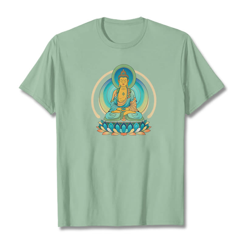 Maglietta Buddha Stones Lotus Buddha Tee - Verde pallido - 2XL - image 13