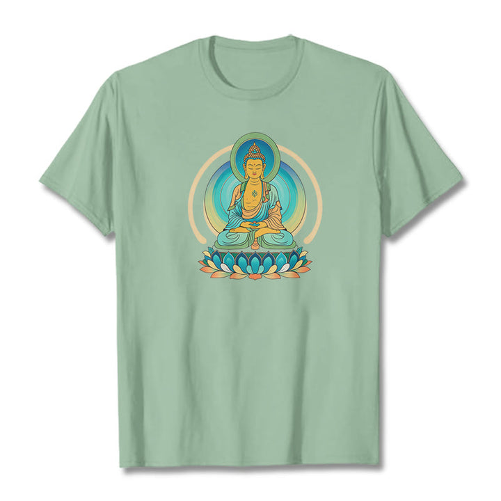 Maglietta Buddha Stones Lotus Buddha Tee - Verde pallido - 2XL - image 13