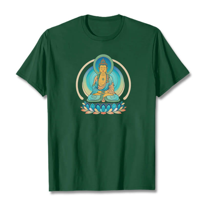 Maglietta Buddha Stones Lotus Buddha Tee - Verde studentesco - 2XL - image 9