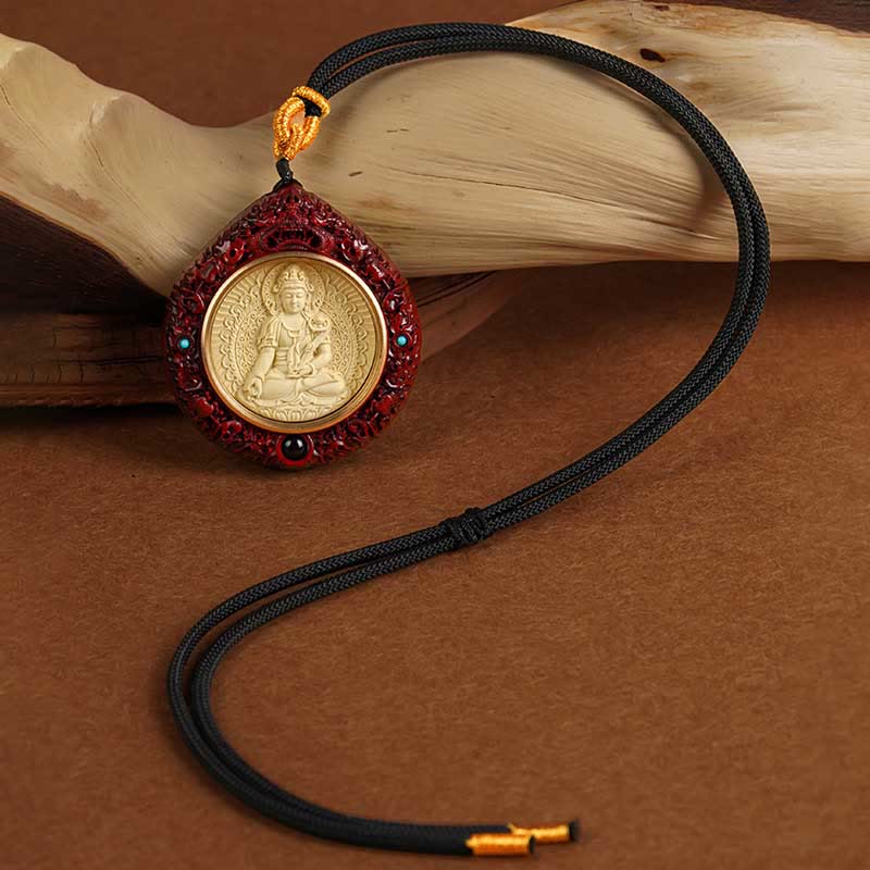 Buddha Stones Zodiaco cinese Buddha natale Piccola foglia Sandalo rosso Ebano Collana pendente Longevità - image 20