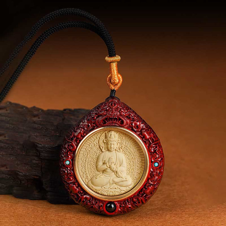 Buddha Stones Zodiaco cinese Buddha natale Piccola foglia Sandalo rosso Ebano Collana pendente Longevità - image 19