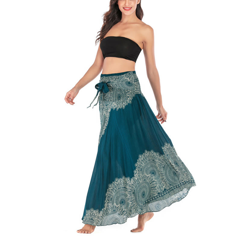 Abito da spiaggia con gonna a fiori e mandala boho in stile Buddha Stones Two - image 5