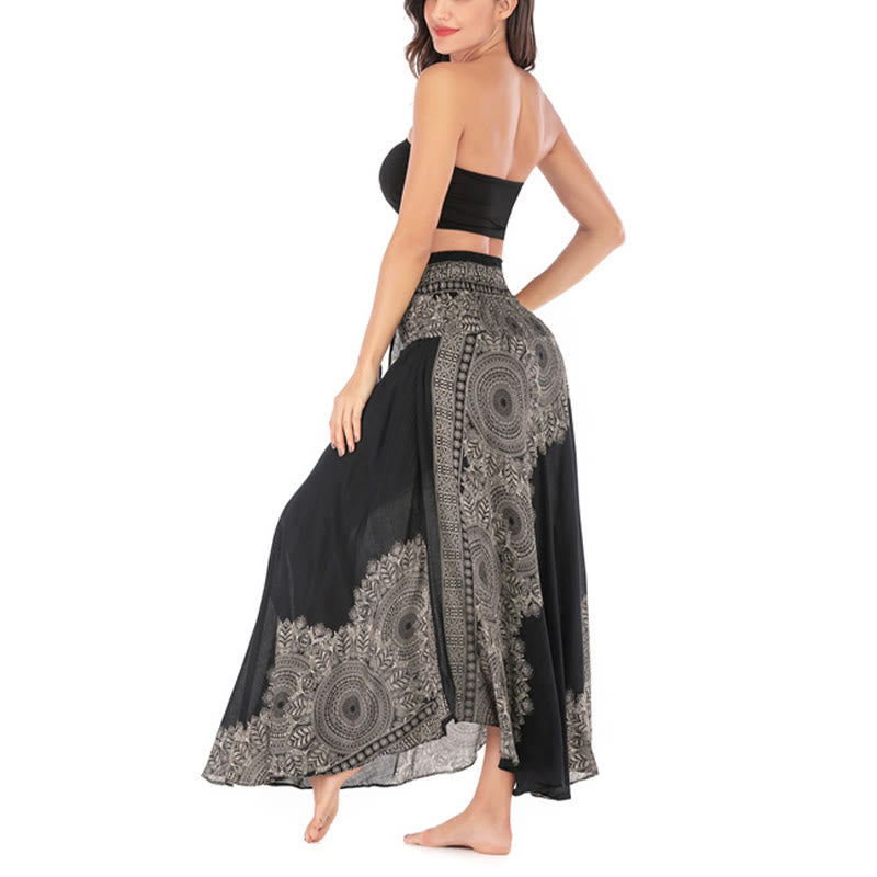 Abito da spiaggia con gonna a fiori e mandala boho in stile Buddha Stones Two - image 17