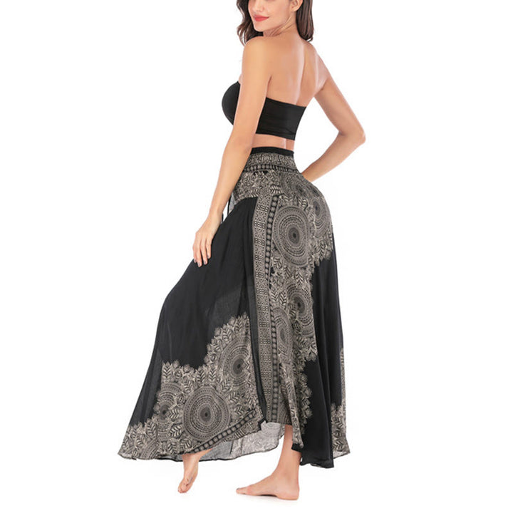 Abito da spiaggia con gonna a fiori e mandala boho in stile Buddha Stones Two - image 17