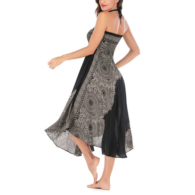 Abito da spiaggia con gonna a fiori e mandala boho in stile Buddha Stones Two - image 20