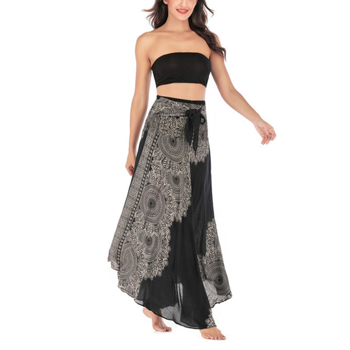 Abito da spiaggia con gonna a fiori e mandala boho in stile Buddha Stones Two - image 11