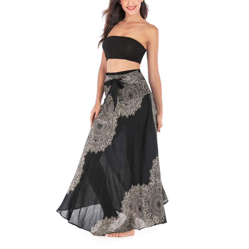 Abito da spiaggia con gonna a fiori e mandala boho in stile Buddha Stones Two - image 14