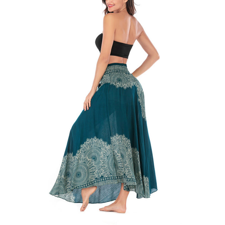 Abito da spiaggia con gonna a fiori e mandala boho in stile Buddha Stones Two - image 6