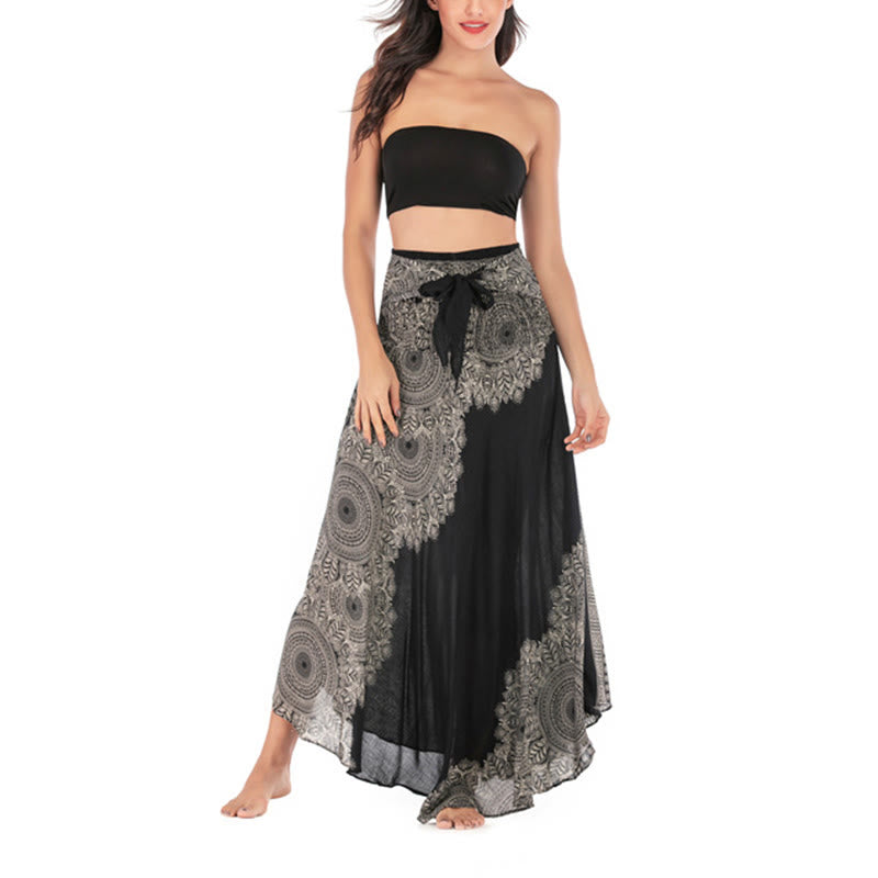 Abito da spiaggia con gonna a fiori e mandala boho in stile Buddha Stones Two - image 18