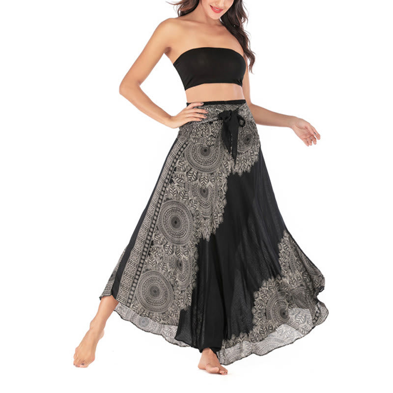 Abito da spiaggia con gonna a fiori e mandala boho in stile Buddha Stones Two - image 15