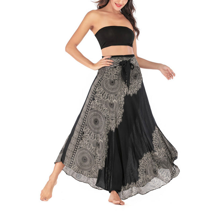 Abito da spiaggia con gonna a fiori e mandala boho in stile Buddha Stones Two - image 15