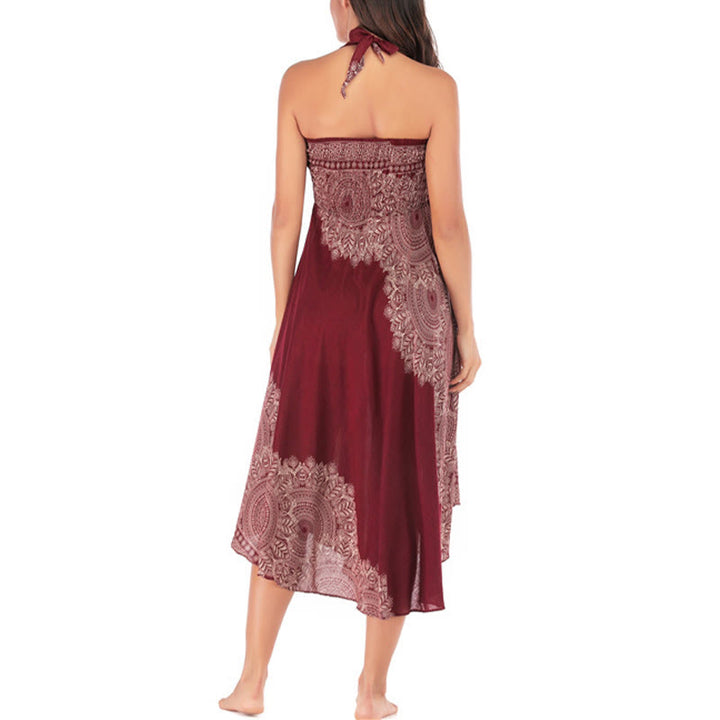 Abito da spiaggia con gonna a fiori e mandala boho in stile Buddha Stones Two - image 28