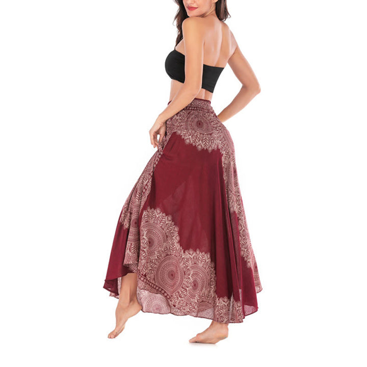 Abito da spiaggia con gonna a fiori e mandala boho in stile Buddha Stones Two - image 26